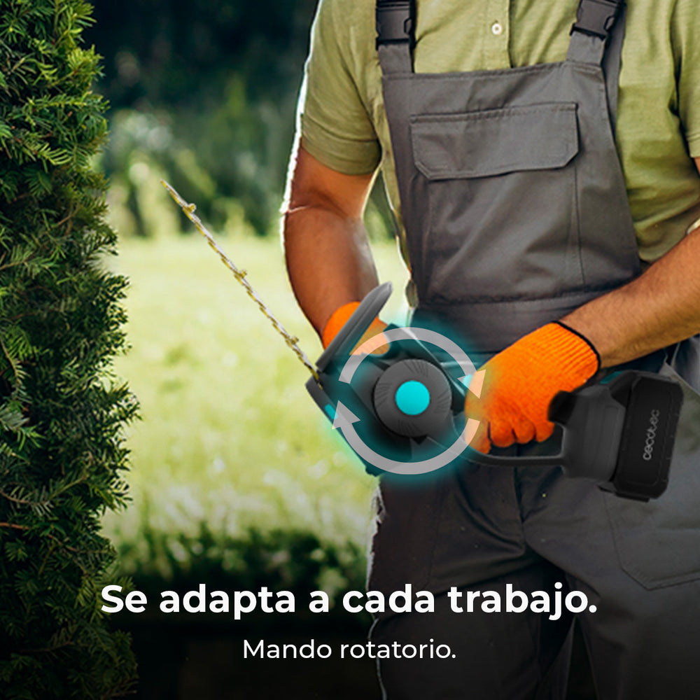 Cecotec Cortasetos TitaniumSword 2120 Hand XL Con Cuchillas De Titanio Antiadherentes