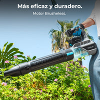 Cecotec Soplador AirForce 4000 Bazooka Turbo 21V Brushless Motor sin escobillas con Batería Nexus