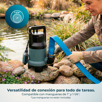 Cecotec Bomba de Agua Axike 1100 Dark Potencia 1100 W Flujo 16000 Litros por Hora