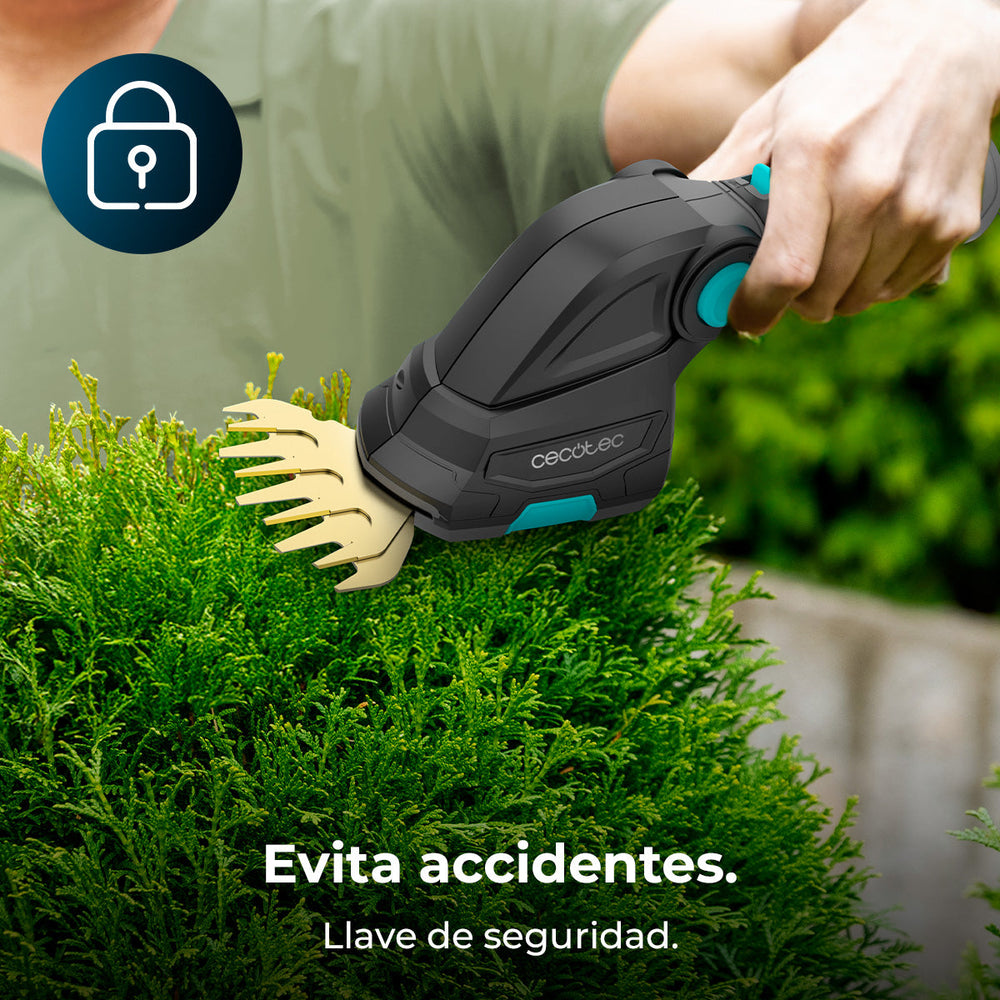Cecotec Cortasetos TitaniumSword 2000 De Mano, Cuchillas Láser Con Recubrimiento De Titanio