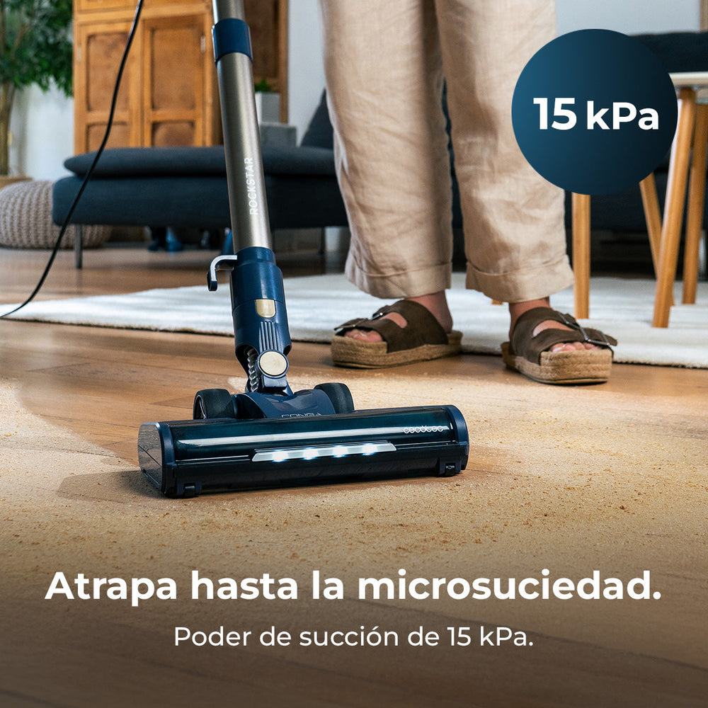 Cecotec Conga Rockstar 800 Powerhead Titán 600 W Cepillo Motorizado Aspiración Potente y Limpieza Profunda