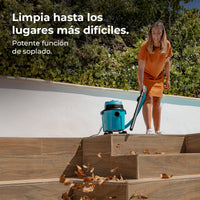 Cecotec Conga Rockstar Aspiradora Húmedo Seco Compacta Turquesa Para Jardín Sólidos Y Líquidos Filtro Dual