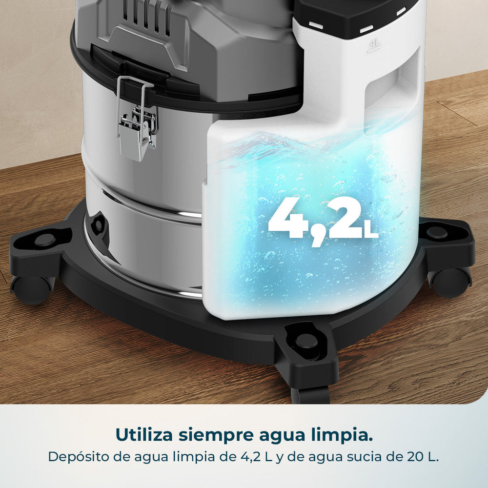 Cecotec Conga CarpetClean 20000 Pro Ultra Limpiatapicerías y Aspirador Sólidos y Líquidos 1600 W 21 kPa
