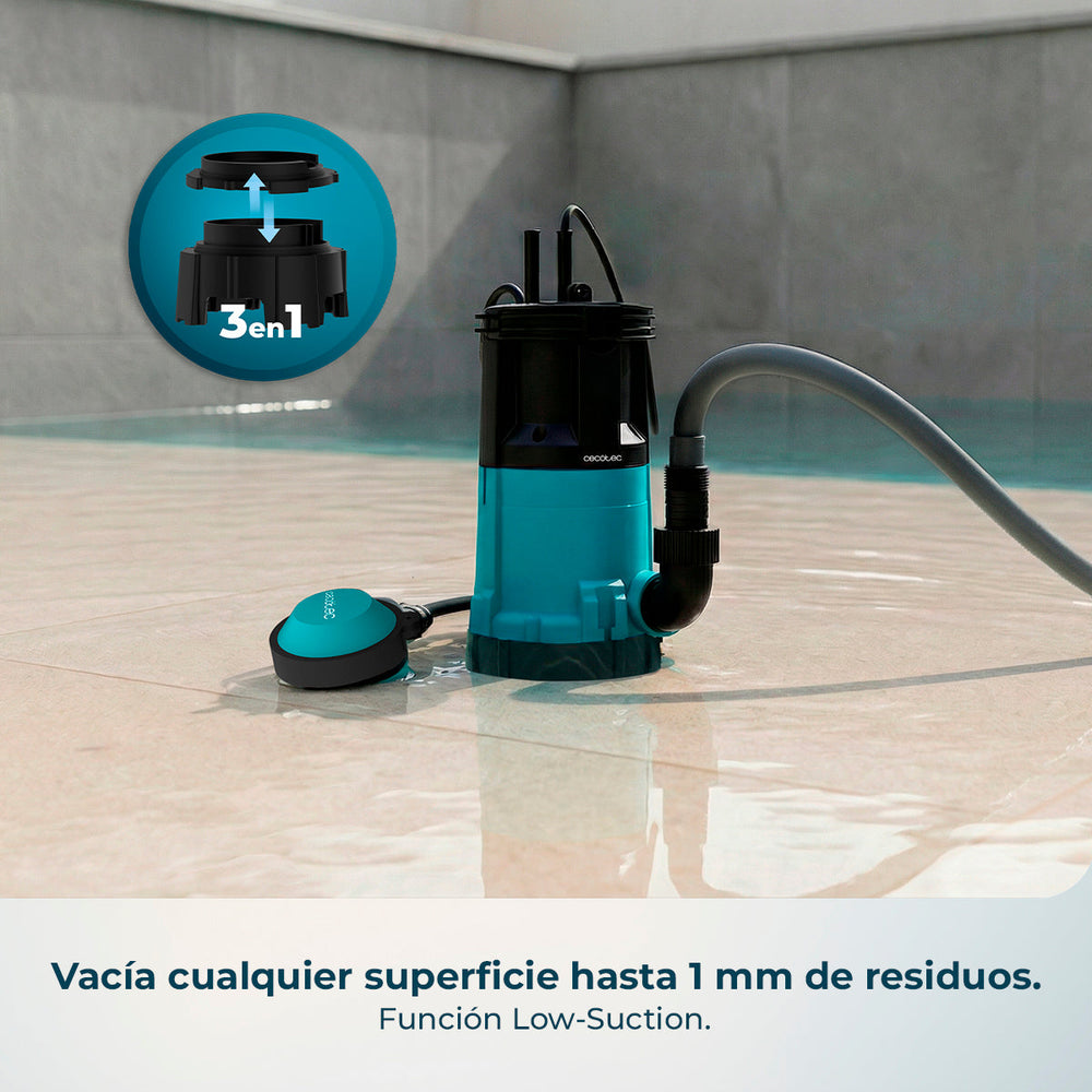 Cecotec Bomba De Agua Axike 750 2 En 1 Para Agua Limpia Y Sucia 14000 L Por Hora