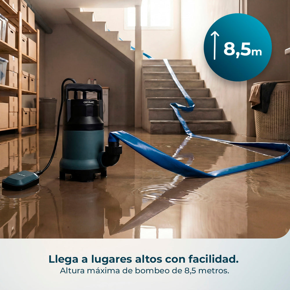 Cecotec Bomba de Agua Axike 1100 Dark Potencia 1100 W Flujo 16000 Litros por Hora