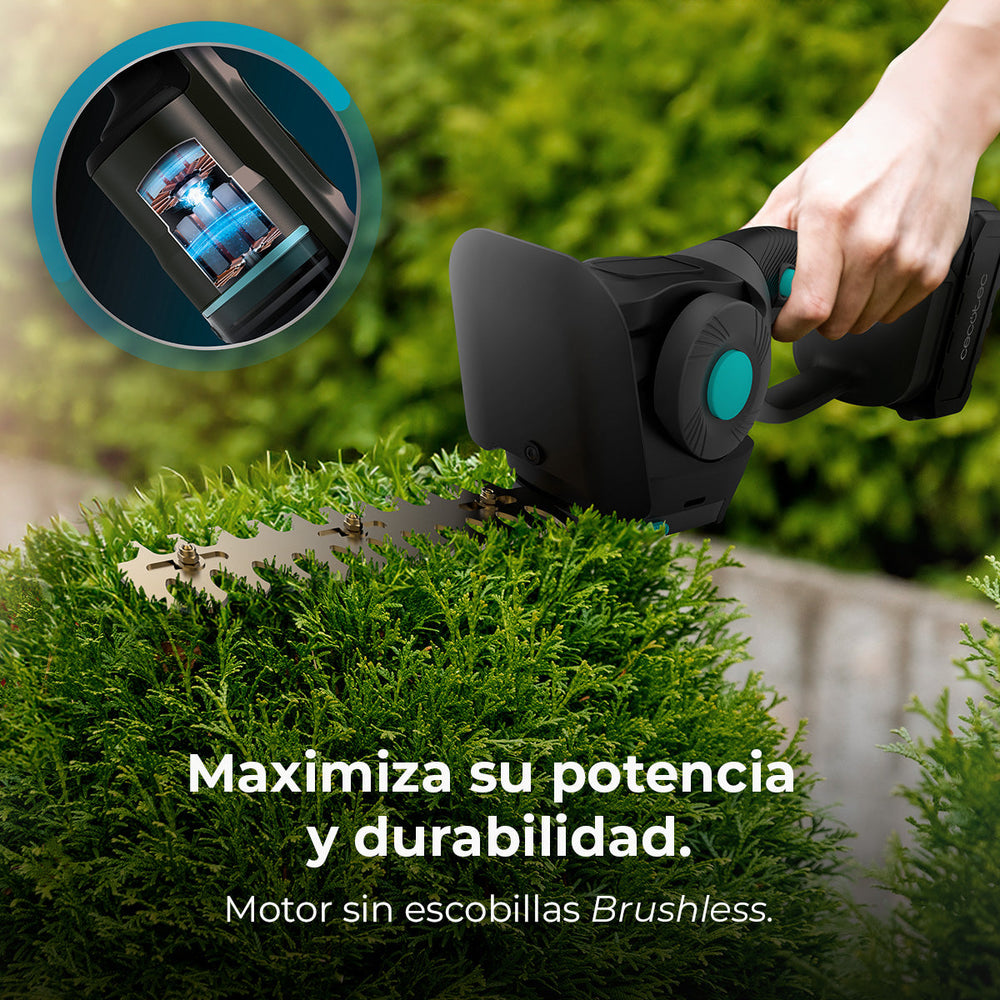 Cecotec Cortasetos TitaniumSword 2120 Hand XL Con Cuchillas De Titanio Antiadherentes
