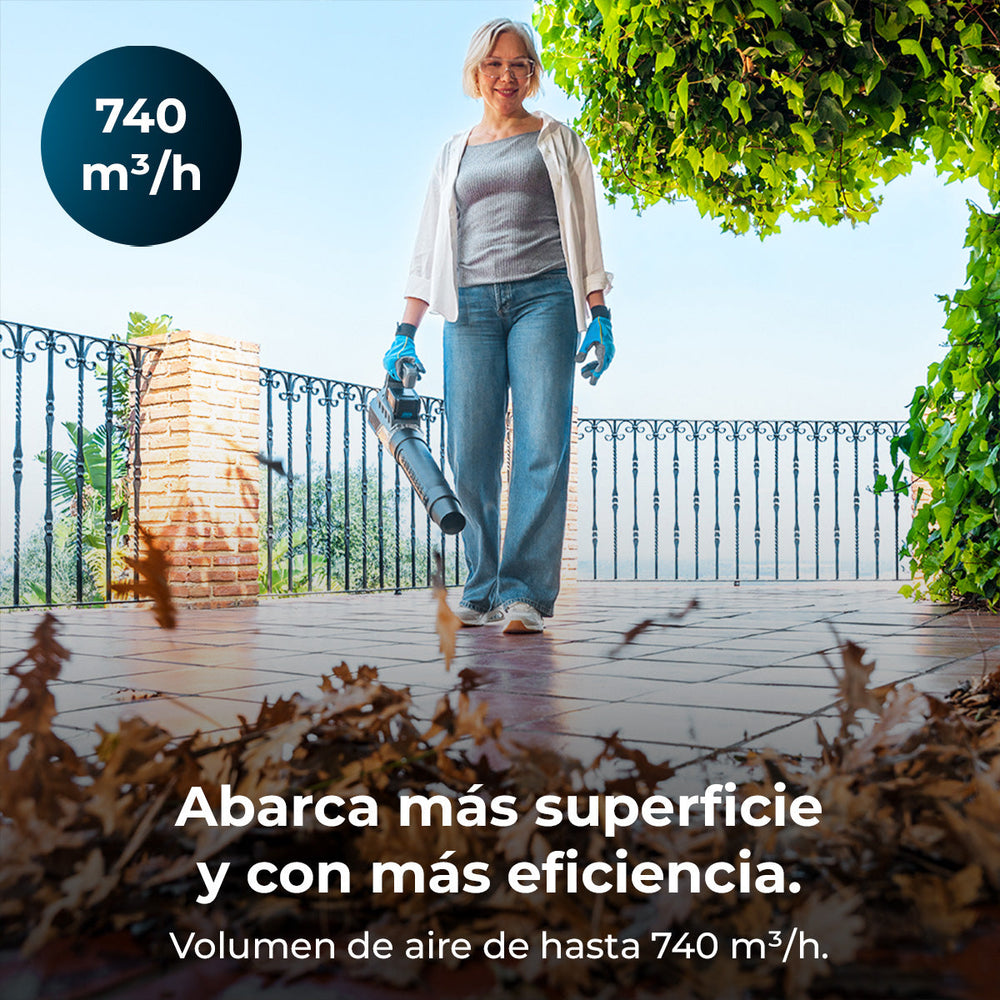 Cecotec Soplador AirForce 4000 Bazooka Turbo 21V Brushless Motor sin escobillas con Batería Nexus