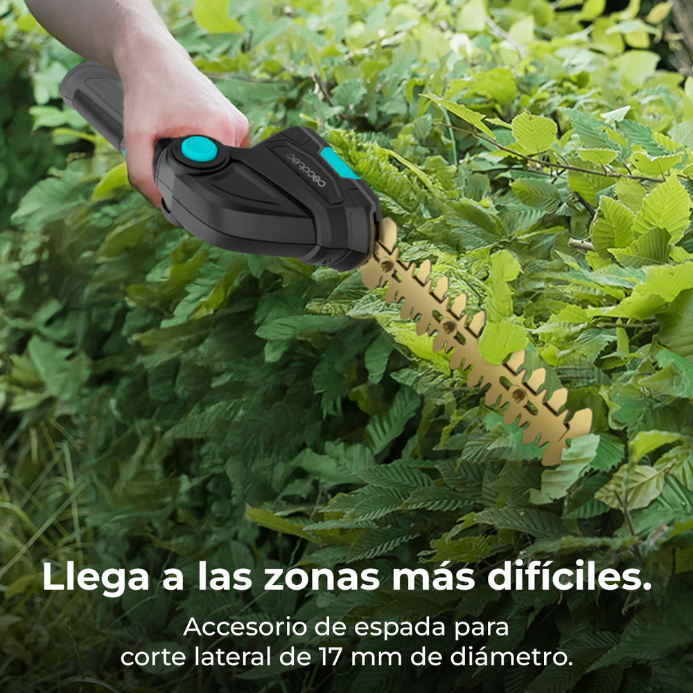 Cecotec Cortasetos TitaniumSword 2000 De Mano, Cuchillas Láser Con Recubrimiento De Titanio