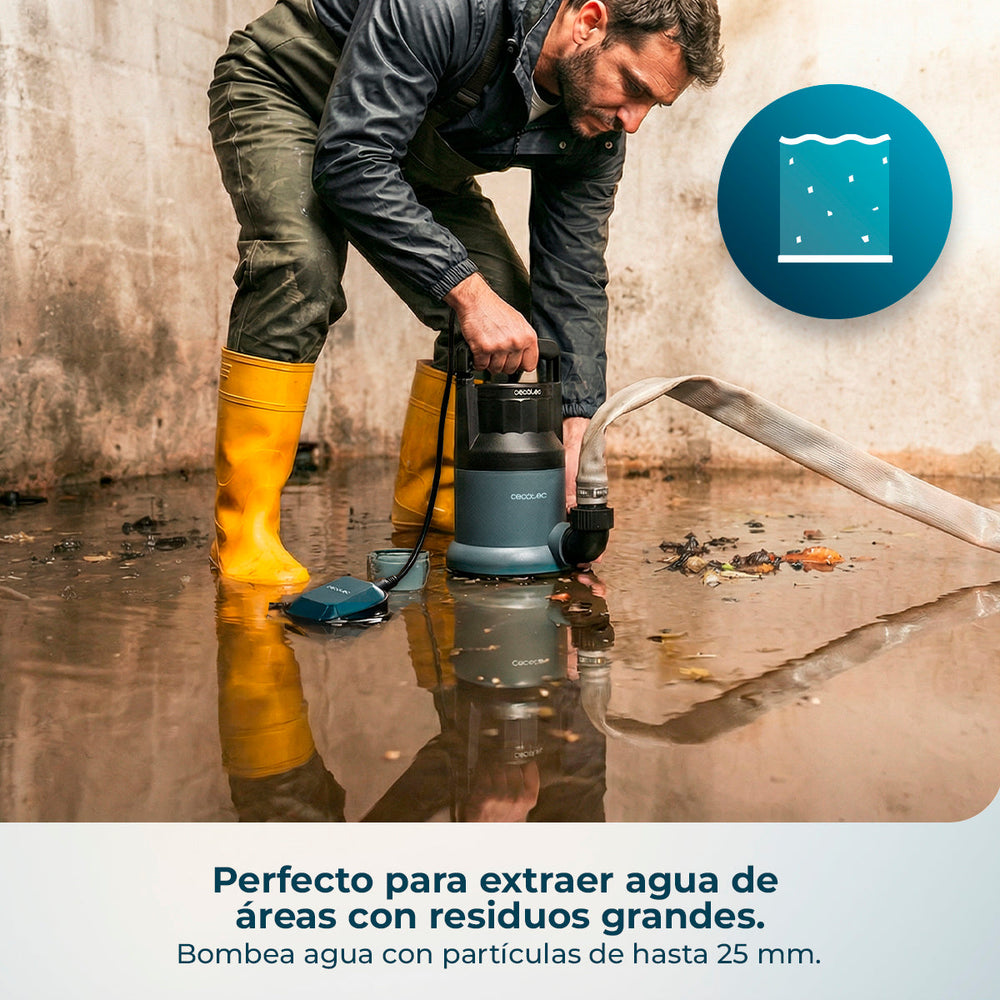 Cecotec Bomba de Agua Axike 1100 Dark Potencia 1100 W Flujo 16000 Litros por Hora