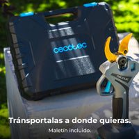Cecotec TitanCut 5000 Cortasetos Inalámbricos 42 mm Apertura, Batería 21V 2Ah, Pantalla Digital