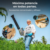 Cecotec Soplador AirForce 4000 Bazooka Turbo 21V Brushless Motor sin escobillas con Batería Nexus