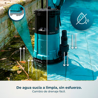 Cecotec Bomba De Agua Axike 750 2 En 1 Para Agua Limpia Y Sucia 14000 L Por Hora