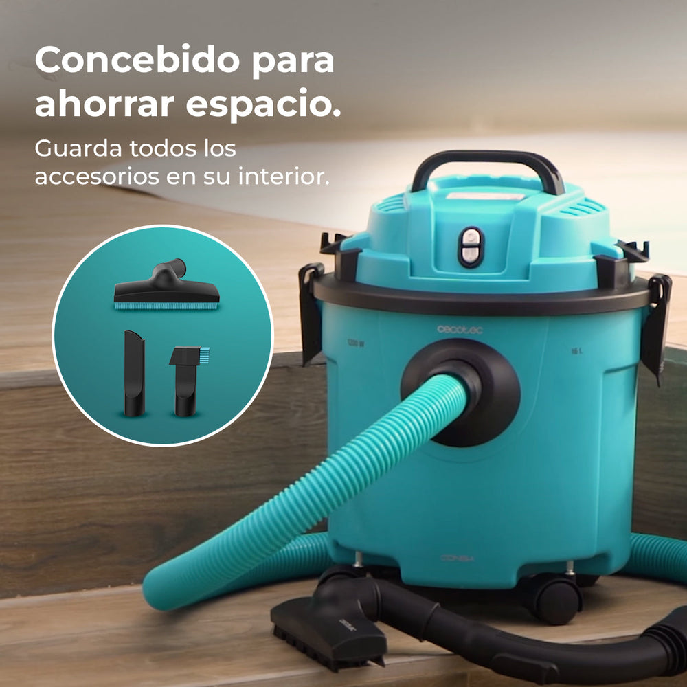 Cecotec Conga Rockstar Aspiradora Sólidos Y Líquidos Wet Dry Compacta 16 L Garden Plus