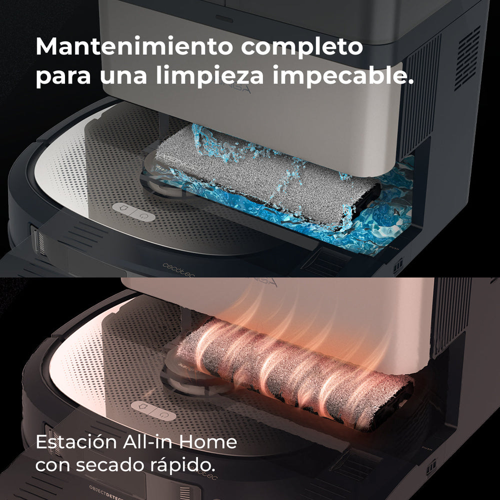 Cecotec Conga Z100 Robot Aspirador IA Con LaserEye Y AquaCycle Detección De Objetos Y Fregado Profesional