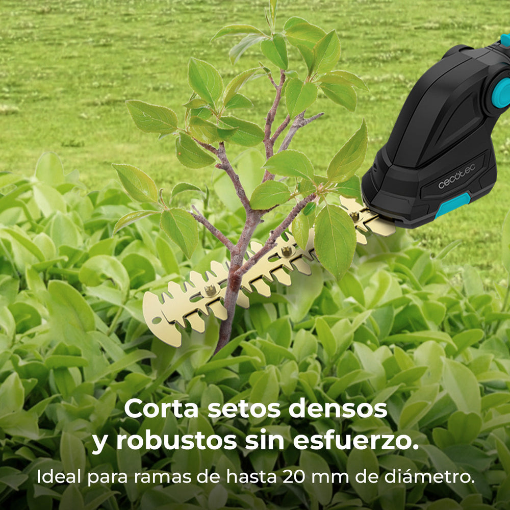Cecotec Cortasetos TitaniumSword 2000 De Mano, Cuchillas Láser Con Recubrimiento De Titanio