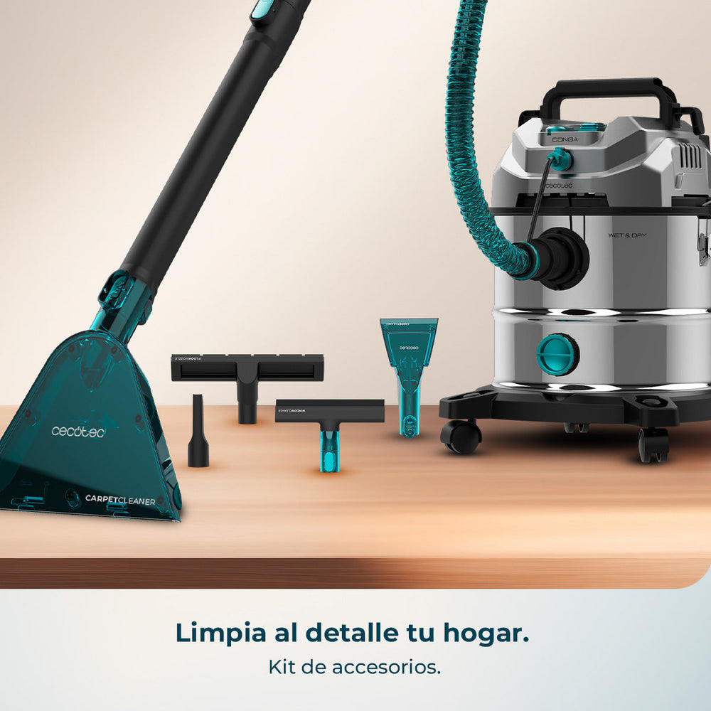 Cecotec Conga CarpetClean 20000 Pro Ultra Limpiatapicerías y Aspirador Sólidos y Líquidos 1600 W 21 kPa
