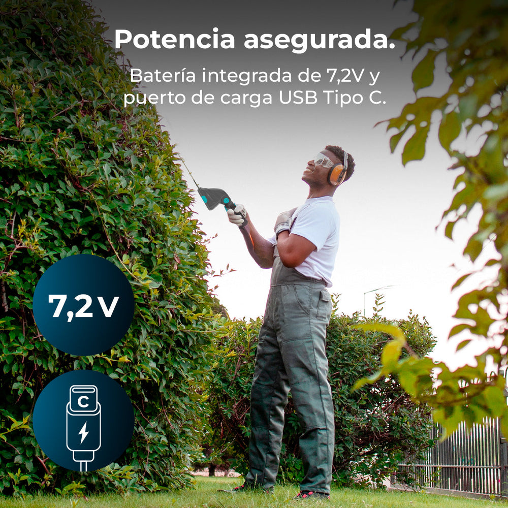 Cecotec Cortasetos TitaniumSword 2000 De Mano, Cuchillas Láser Con Recubrimiento De Titanio