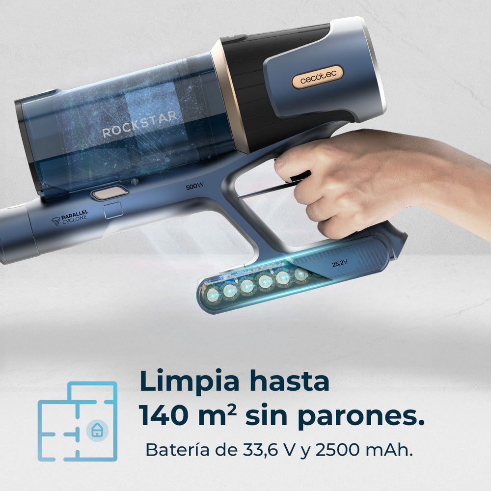 Cecotec Conga Rockstar RS70 Pet Flex Aspiradora 500 W 150 AW Con Accesorios Pro Para Mascotas