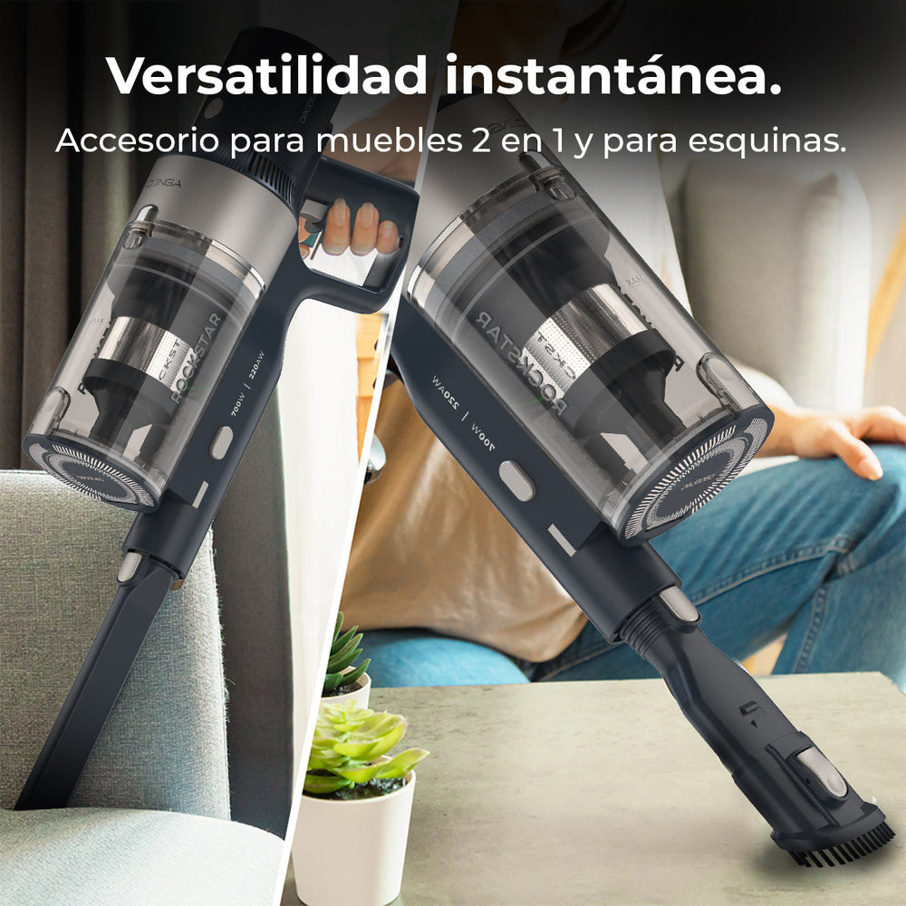 Cecotec Conga Rockstar 5500 Hurricane Station Flex Succión De 220 AW Base Autovaciado Higiénica