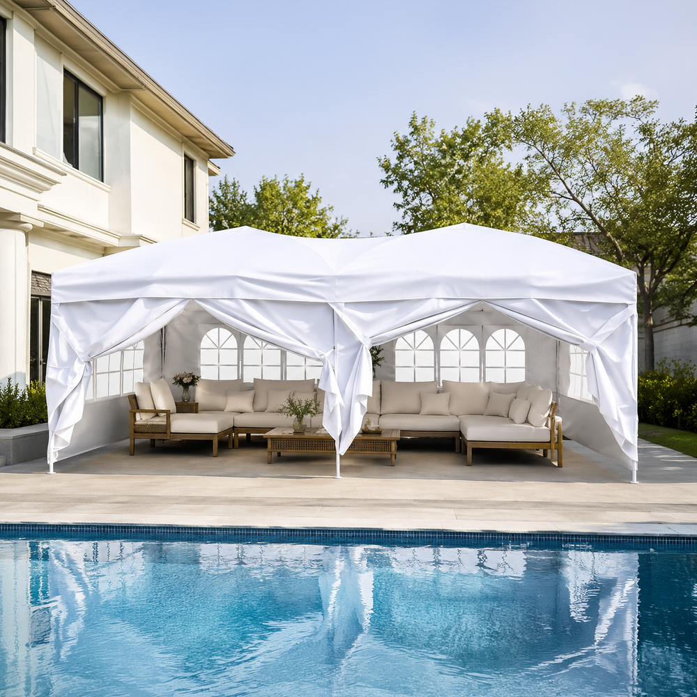 Carpa Plegable 6x3 M Con 6 Paredes Y Estructura Reforzada