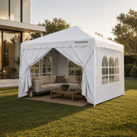 Carpa Plegable 3x3 M Con 4 Paredes Laterales Y Estructura Reforzada