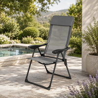 Silla Plegable Reclinable 7 Posiciones Respaldo Alto Exterior