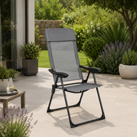 Silla Plegable Reclinable 7 Posiciones Respaldo Alto Exterior