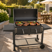 Barbacoa de Carbón Portátil con Ventilación Regulable
