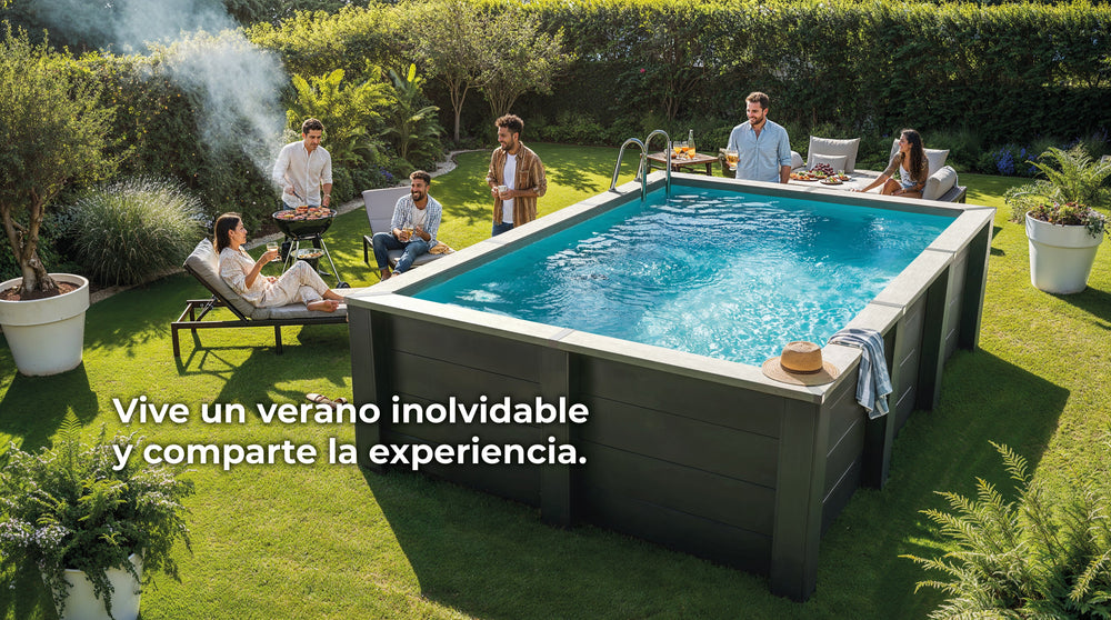 Piscina elevada de composite Gre rectangular KPCOR60T (595 × 315 × 126 cm)
