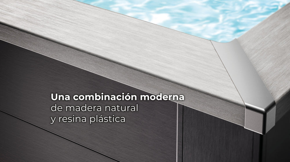 Piscina elevada de composite Gre rectangular KPCOR60T (595 × 315 × 126 cm)