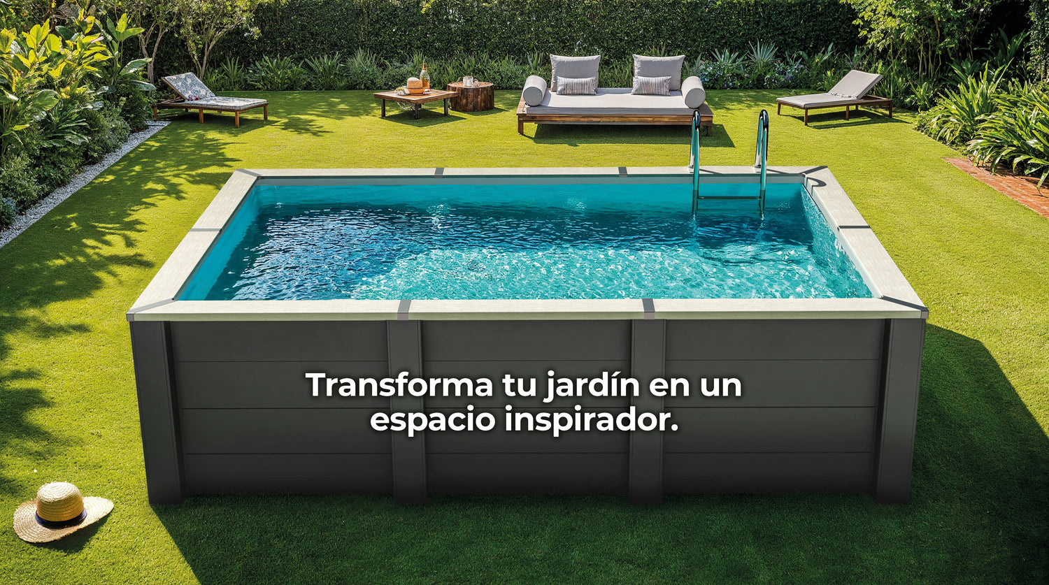 Piscina elevada de composite Gre rectangular KPCOR60T (595 × 315 × 126 cm)