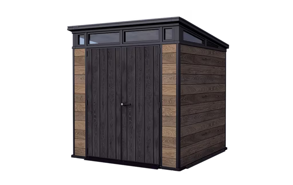 Keter - Caseta de exterior Signature Walnut 7x7 marrón