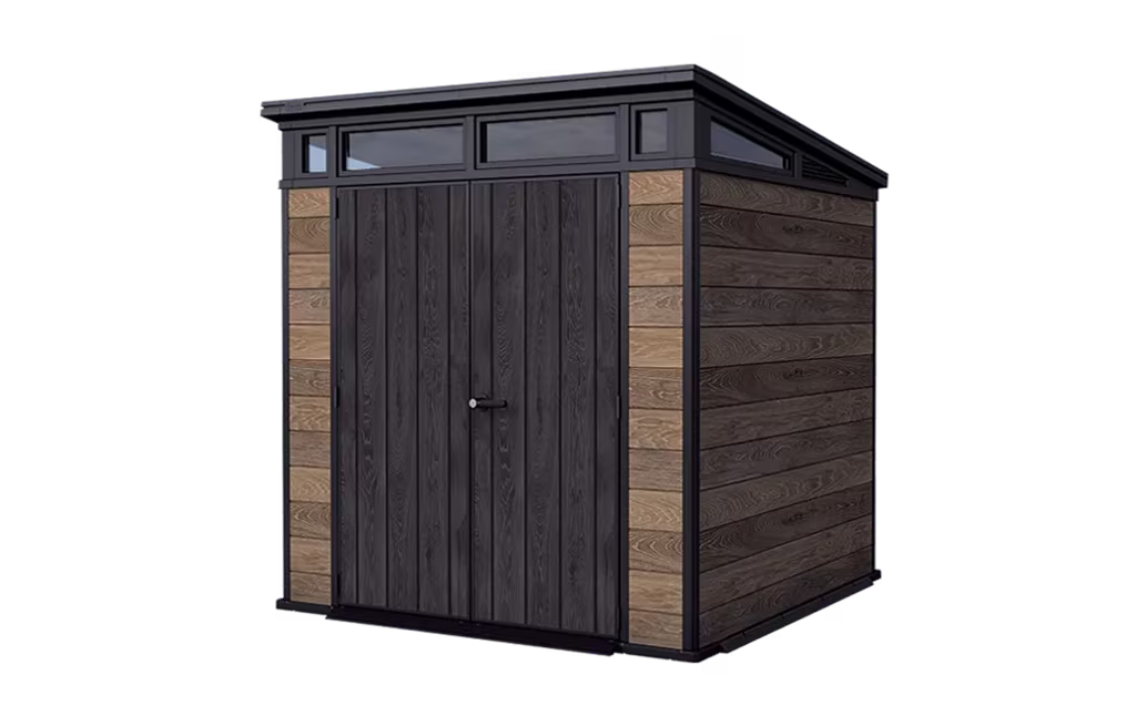 Keter - Caseta de exterior Signature Walnut 7x7 marrón