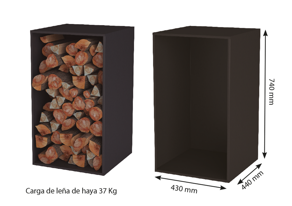 Leñero 378 de 37 kg Negro (Bronpi)