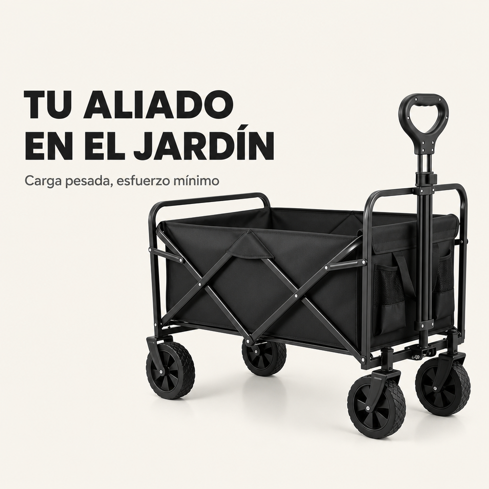 Carro Plegable Todoterreno Con Carga 75 Kg