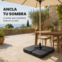 Base Modular Para Sombrilla 4 Piezas Rellenable Negro