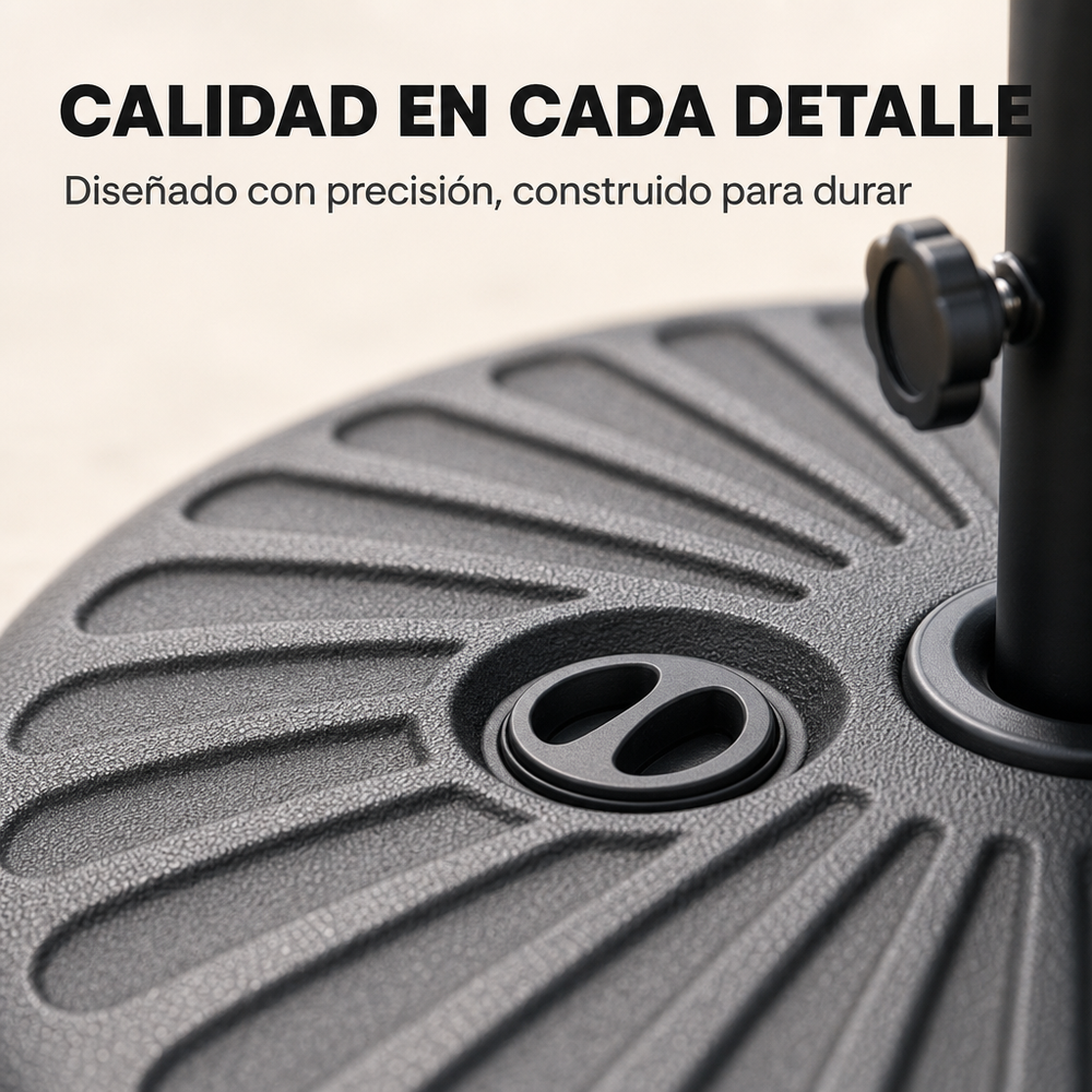 Base Para Sombrilla Rellenable 22 L Con Soporte Central