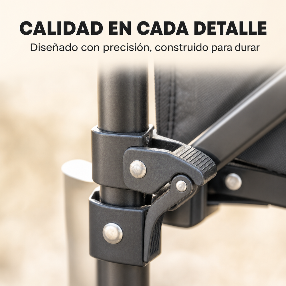 Carro Plegable XXL Estructura Reforzada Ruedas Todoterreno