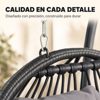 Silla Colgante Desmontable 2 Plazas Gris