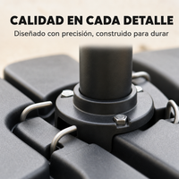 Base Modular Para Sombrilla 4 Piezas Rellenable Negro
