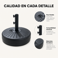 Base Para Sombrilla Rellenable 22 L Con Soporte Central