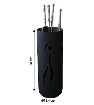 Juego de Útiles de Chimenea Ref. 201-N Negro (Bronpi)