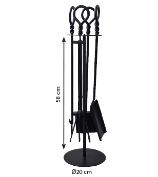 Juego de Útiles de Chimenea Bronpi Ref. 502