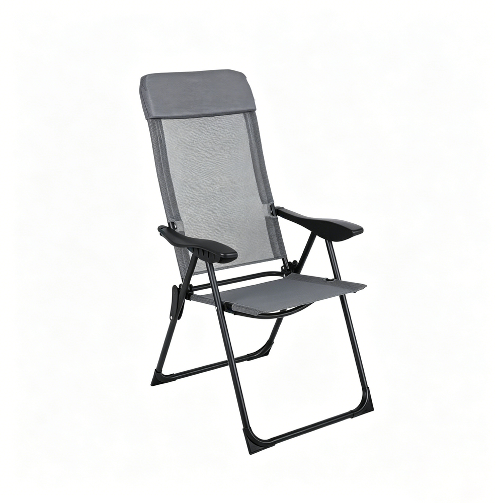 Silla Plegable Reclinable 7 Posiciones Respaldo Alto Exterior
