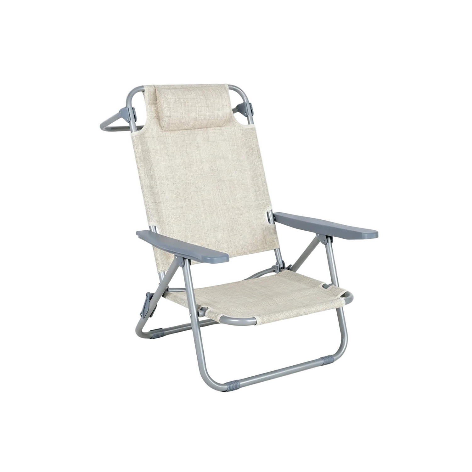 Silla Plegable Reclinable Con Reposacabezas Portátil
