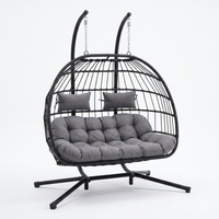 Silla Colgante Desmontable 2 Plazas Gris