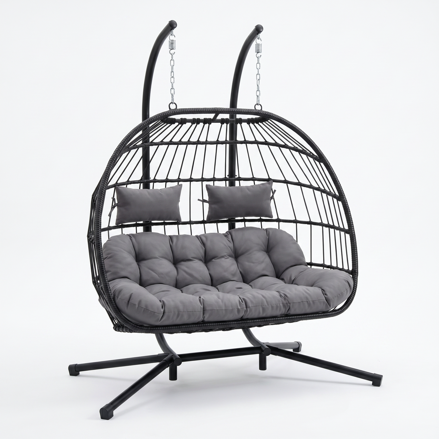 Silla Colgante Desmontable 2 Plazas Gris