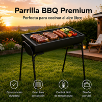 Barbacoa Portátil De Carbón Exterior Con Parrilla Grande