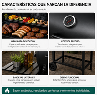 Barbacoa De Carbón Con Tapa Y Ventilación Ajustable Para Jardín Con Ruedas