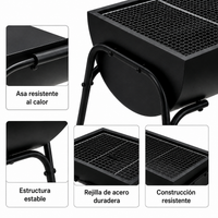Barbacoa Portátil De Carbón Exterior Con Parrilla Grande